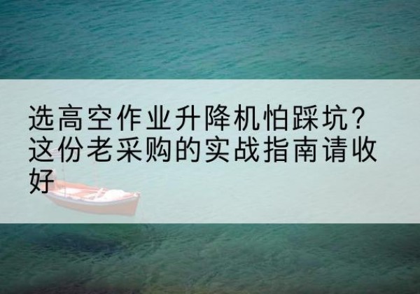 长寿区高空作业升降机厂家推荐-选高空作业升降机怕踩坑？这份老采购的实战指南请收好