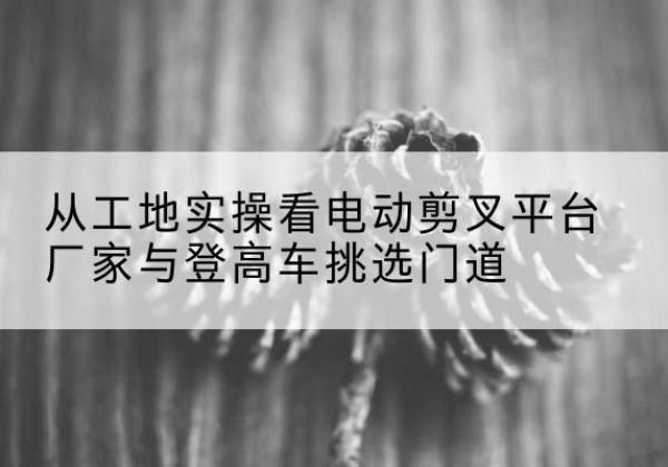 长寿区电动剪叉升降平台厂家-从工地实操看电动剪叉平台厂家与登高车挑选门道